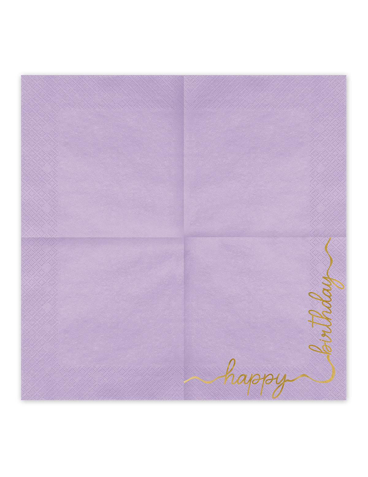 12 papirnatih salveta Happy Birthday pastelno i zlatno 33 × 33 cm