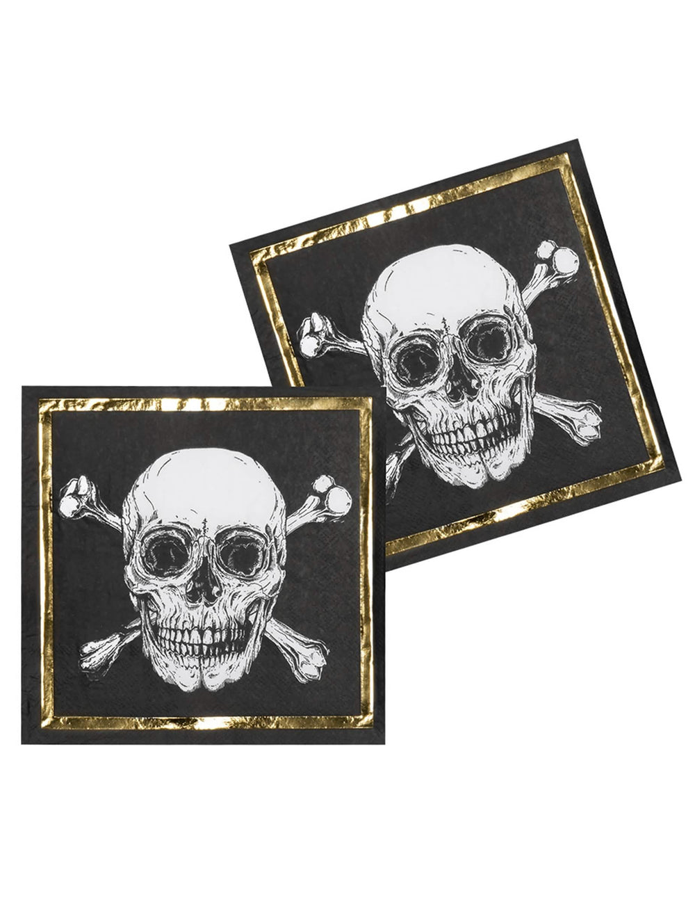 Detalj motiva lubanje papirnatih ubrusa Pirate Jolly Roger