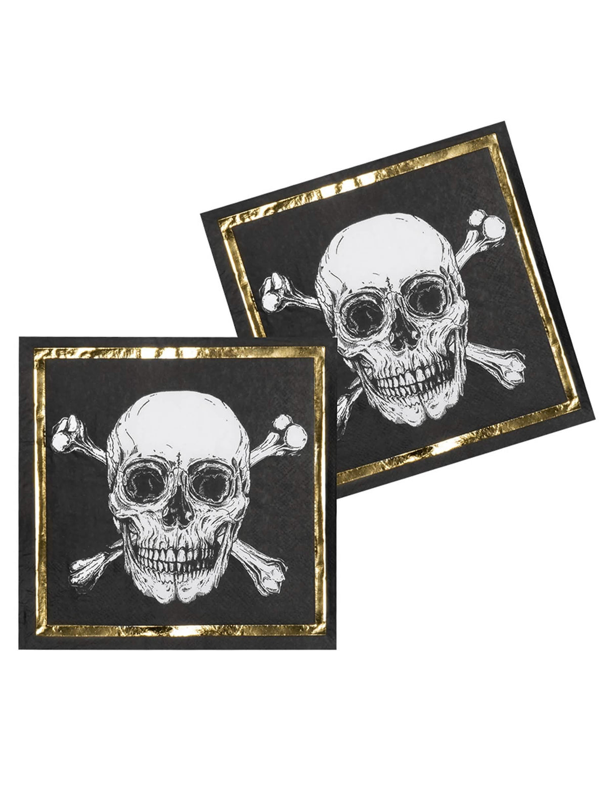Detalj motiva lubanje papirnatih ubrusa Pirate Jolly Roger