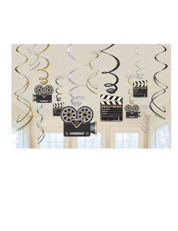 12 Hollywood 60 cm metalni kartonski spiral