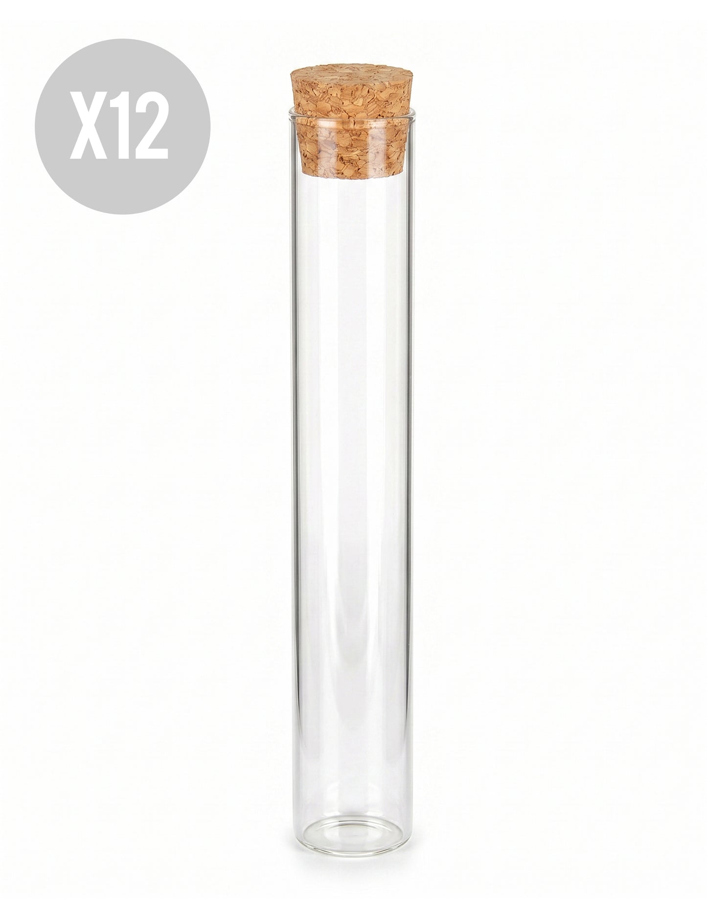 12 staklenih epruveta 15 cm