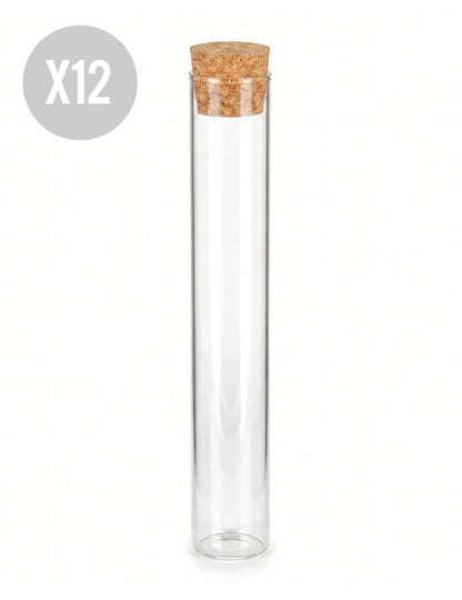 12 staklenih epruveta 15 cm