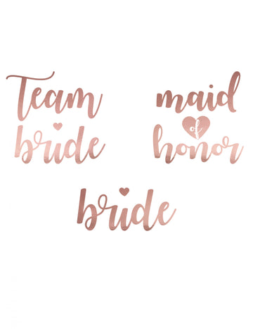 13 Ephemeralnih tetovaža Teat Team Rose Gold Bride