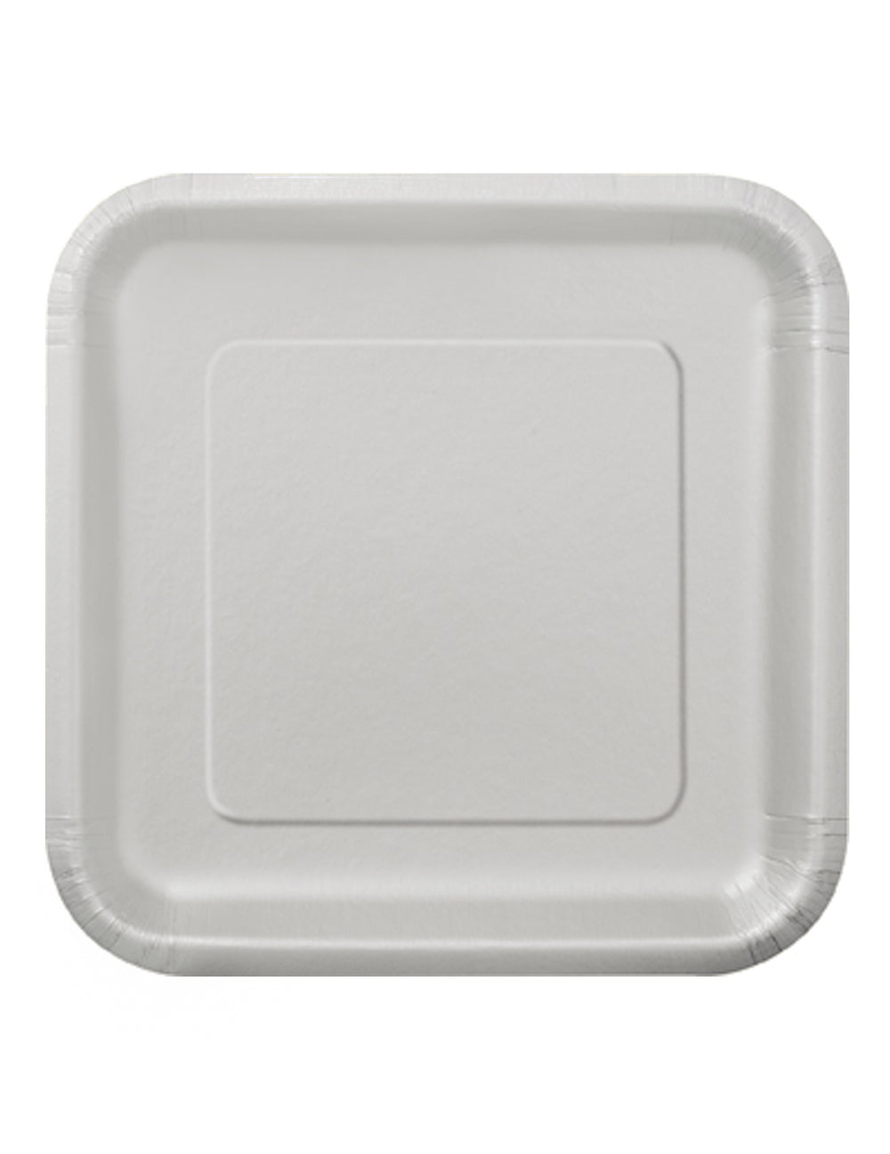 Assiettes carrées jetables en carton argent