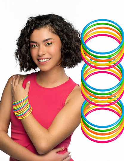 15 raznobojnih fluorescentnih narukvica