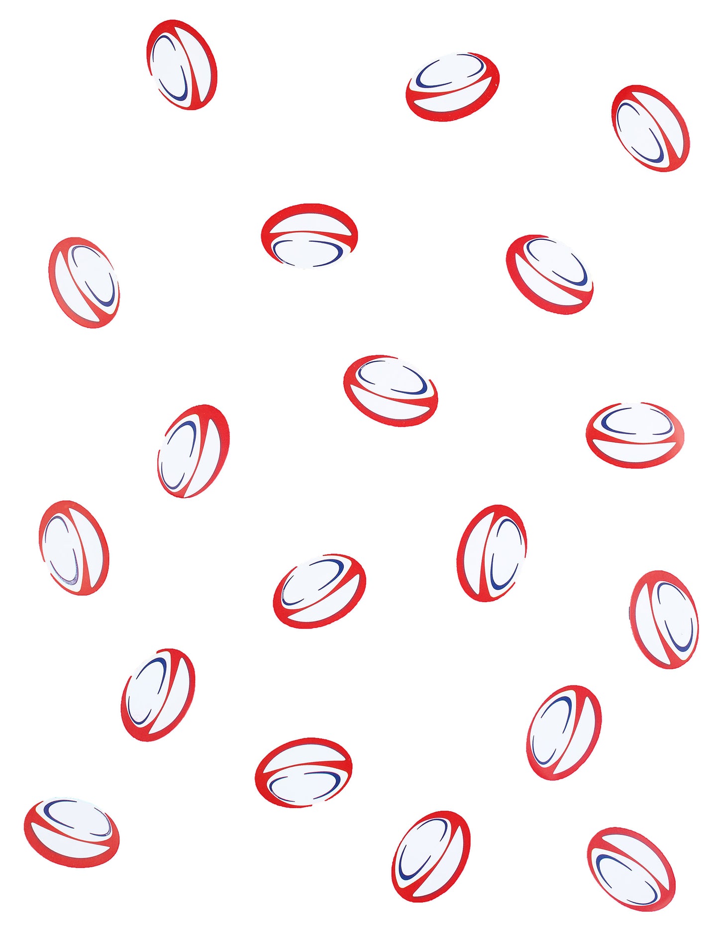 150 Confetti Confetti Crveni i plavi ragbi baloni