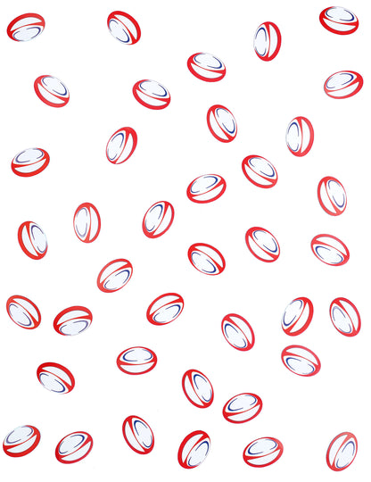 150 Confetti Confetti Crveni i plavi ragbi baloni