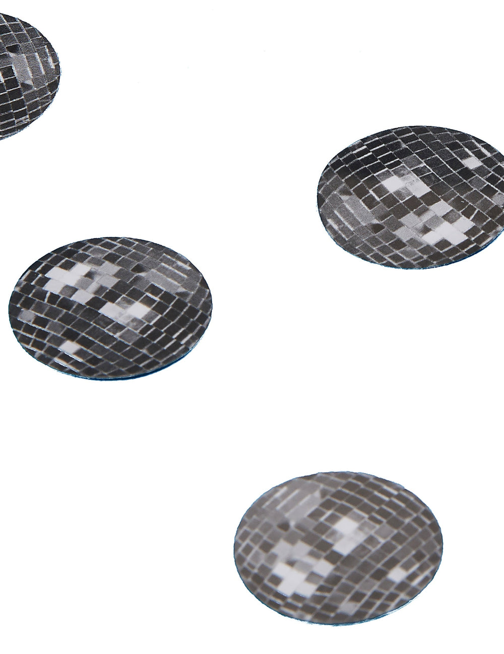 150 confettis de table boule disco pour fête argentés