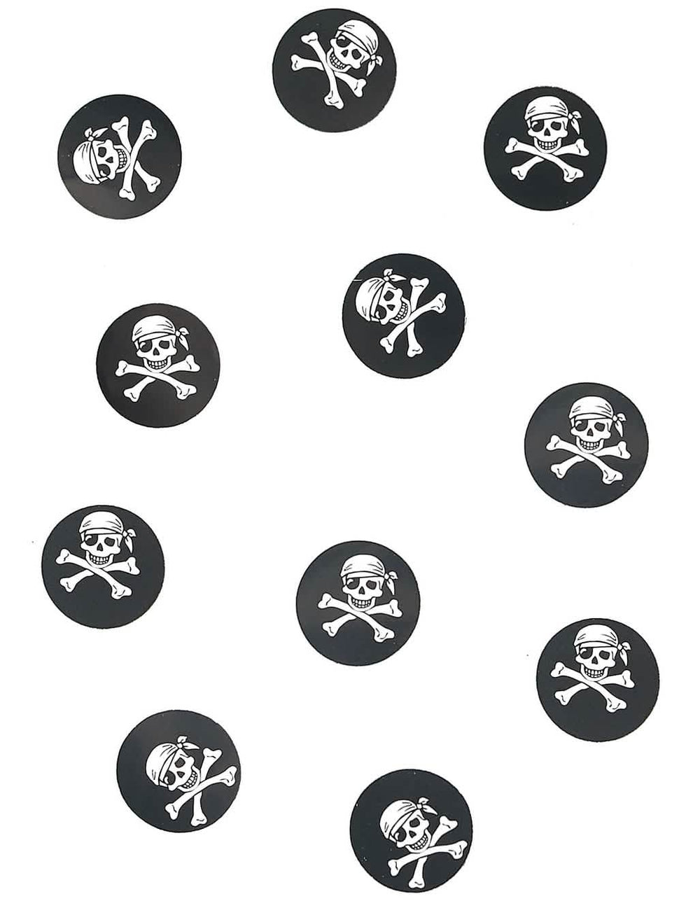 konfeti za stol pirate za zabavu crno i bijelo s lubanjom