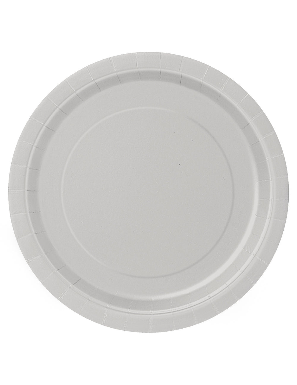 Assiettes en carton rondes festives argent