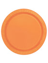 Assiettes en carton orange pour fête orange