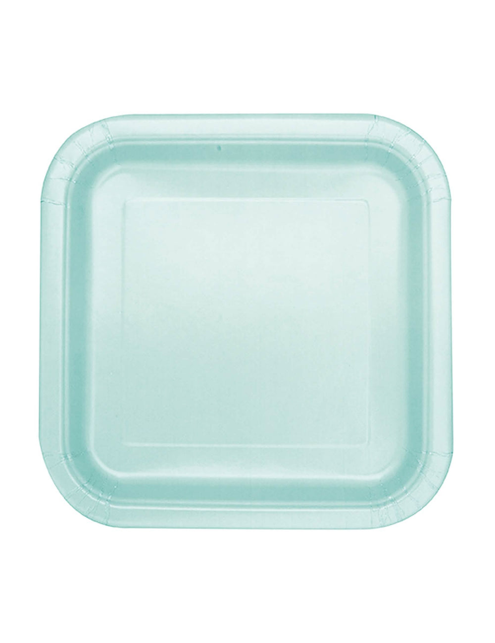 kvadratni kartonski tanjuri pastelno menta