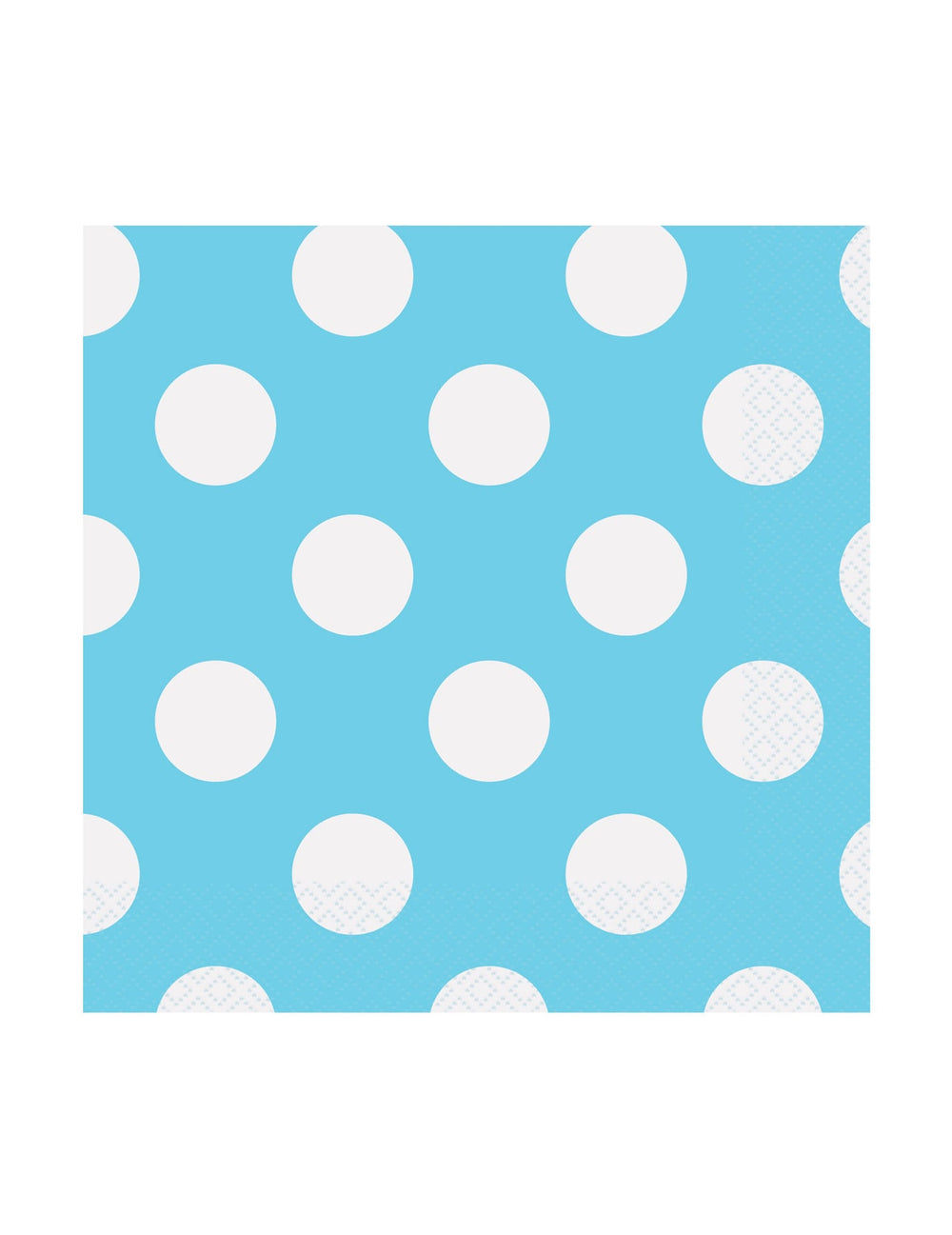 Serviettes en papier à pois pour cocktail bleues et blanches