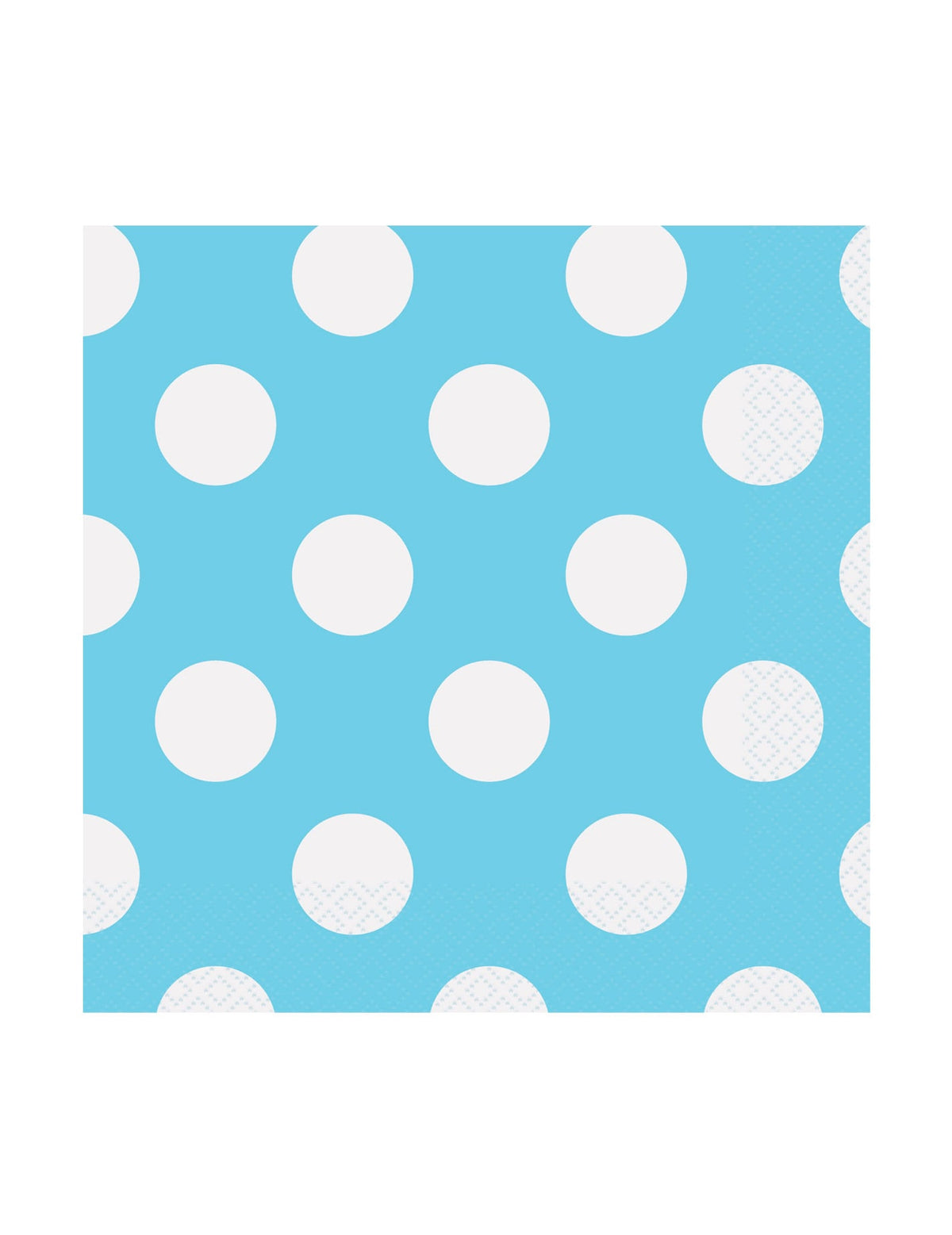 Serviettes en papier à pois pour cocktail bleues et blanches