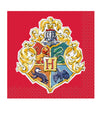 Serviettes Harry Potter pour fête rouge avec blason de Poudlard