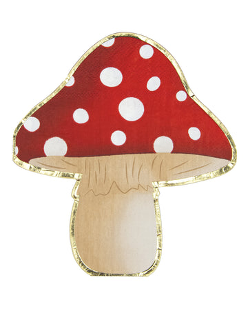 16 crveno-bijelih papirnatih salveta u obliku gljive, 29 x 32 cm