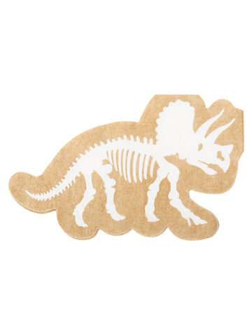 16 bijelih i kraft salveta s dinosaurima, 33 x 20 cm cm kostur triceratopsa