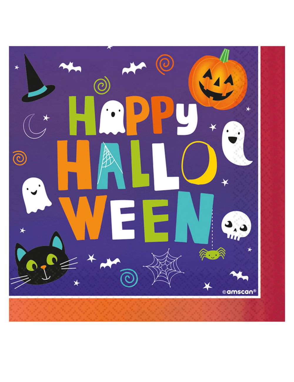 papirnati ubrusi halloween Friends za zabavu ljubičasti s motivima bundeve i duha