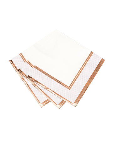 16 papirnatih salveta od ružičastog zlata od porculana 33 x 33 cm s baroknim motivima