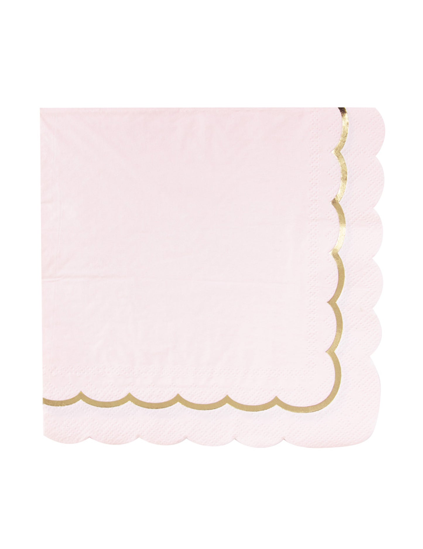 16 pastelno ružičastih i zlatnih papirnatih salveta s nazubljenim uzorkom, 33x33 cm