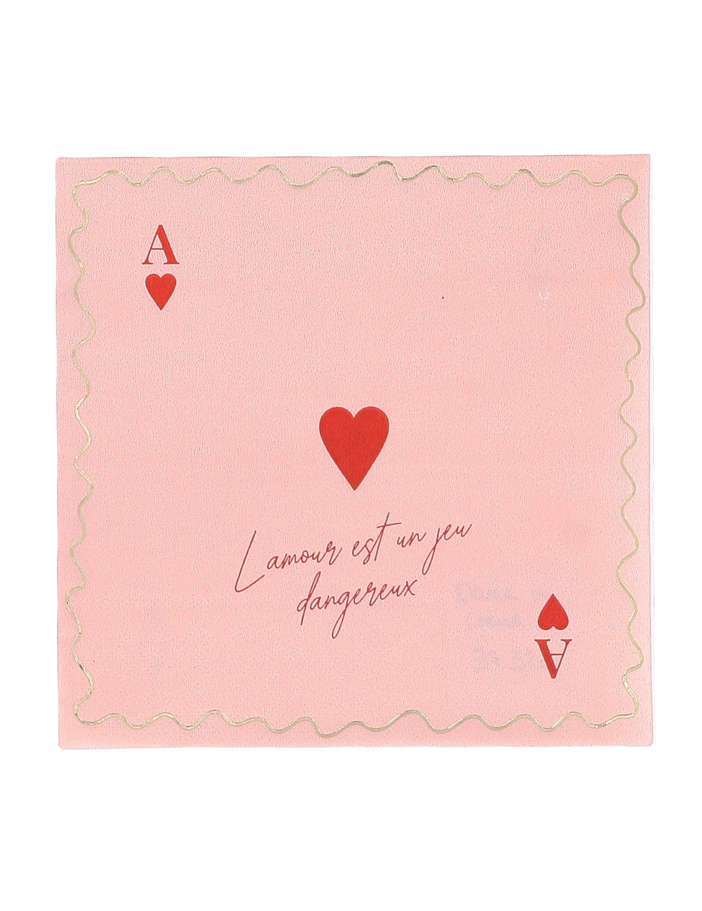 16 Serviettes en papier Dame de cœur 33 x 33 cm