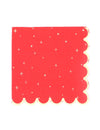16 serviettes L'Intemporel rouge et or 33 x 33 cm