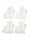 Serviettes en papier Mon Lapin blanches avec nœuds vichy multicolores