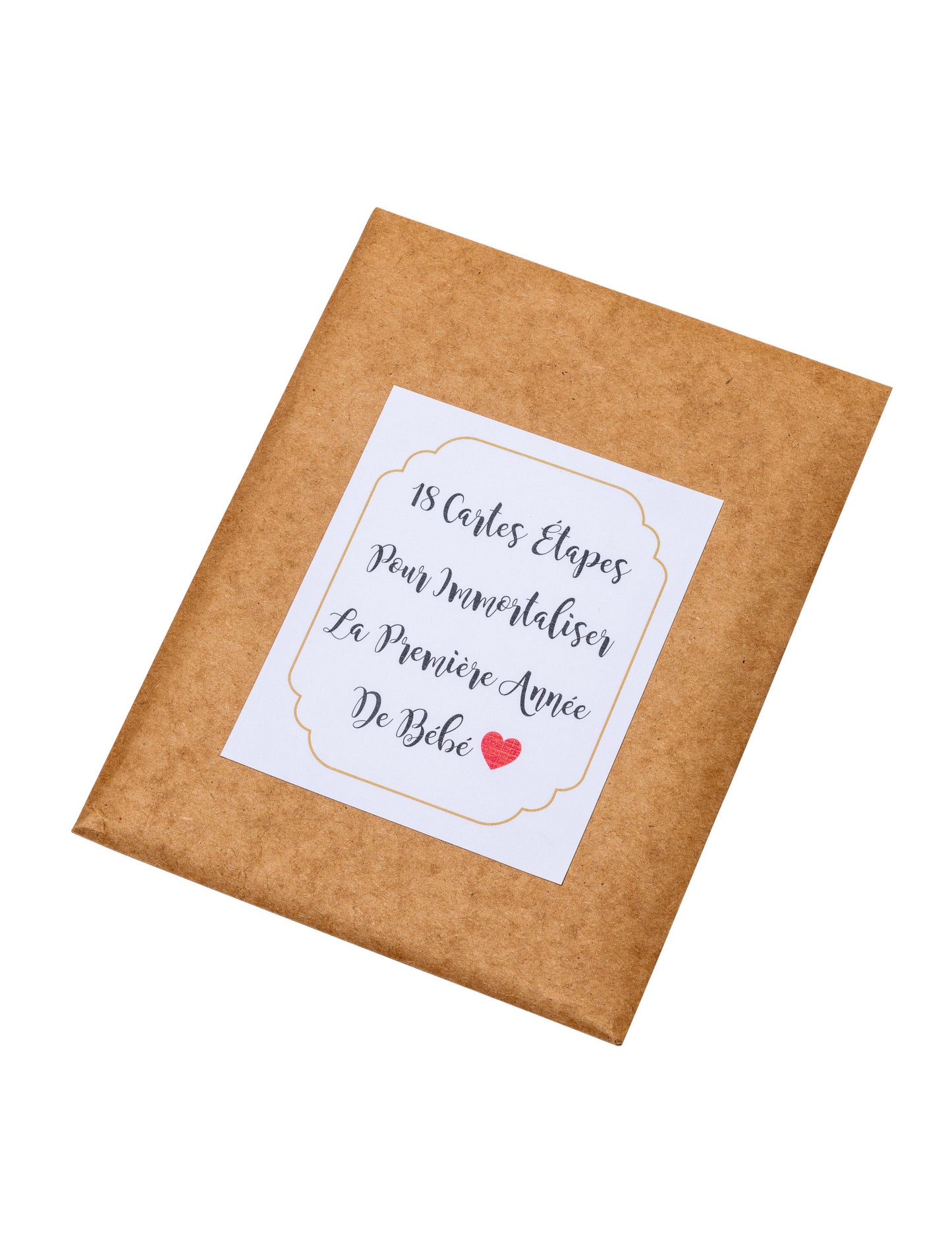 18 pozlaćenih kartica za prekretnice prve godine, 14 x 19 cm za bebu