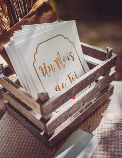 18 pozlaćenih kartica za prekretnice prve godine, 14 x 19 cm za bebu