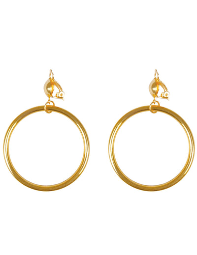 Boucles d'oreilles pirate pour adulte dorées