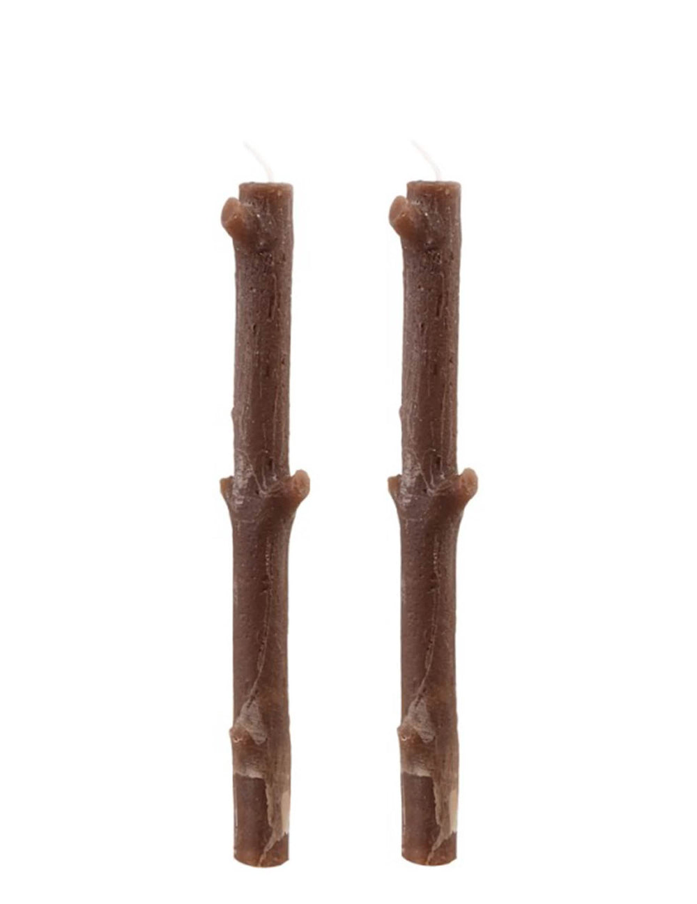 Bougies branches d'arbre marron lot de 2