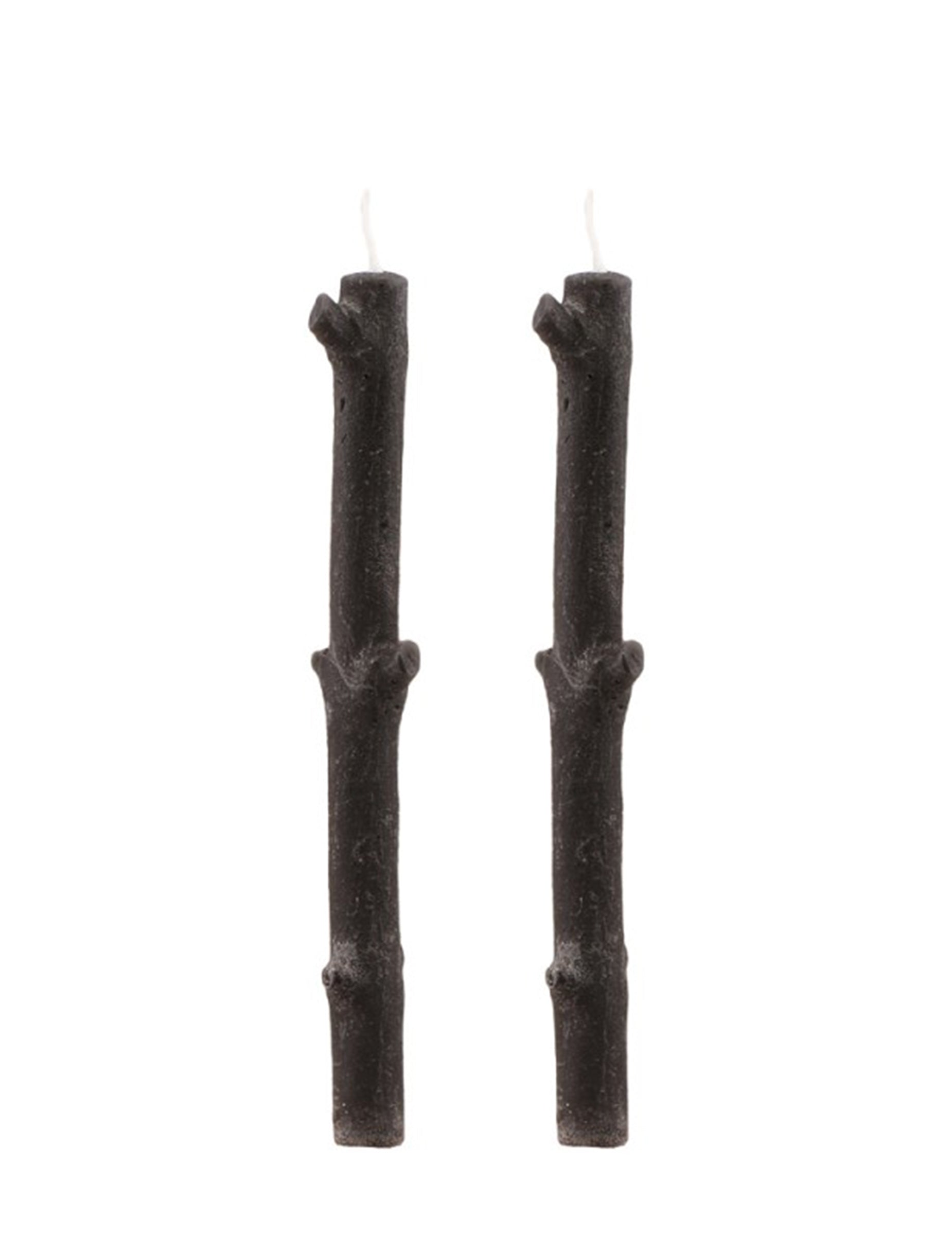 Bougies branches d'arbre noires