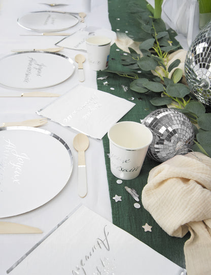 2 srebrne disko kugle 10 cm