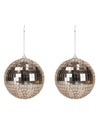Lot de 2 boules disco pour fête rose gold