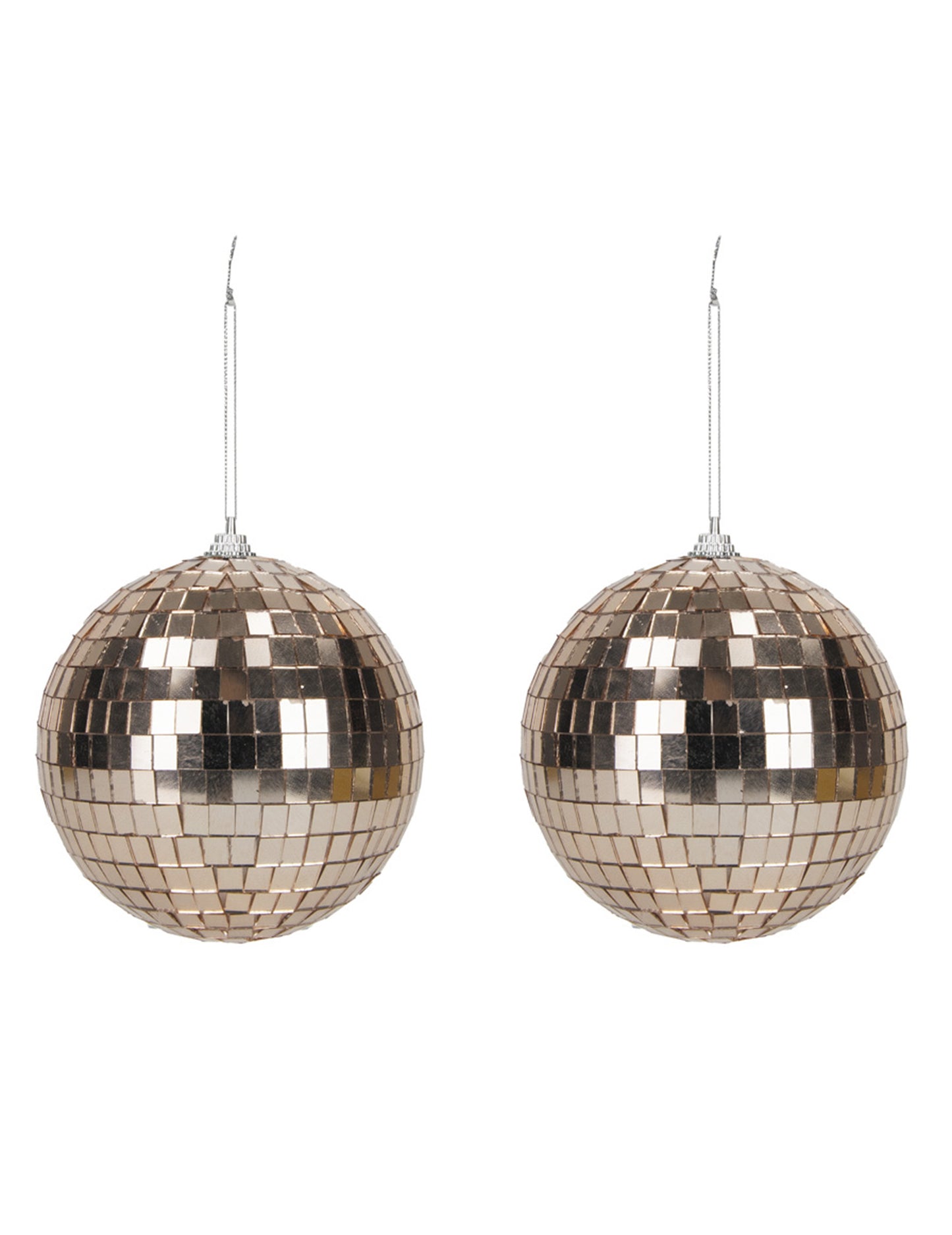 Lot de 2 boules disco pour fête rose gold