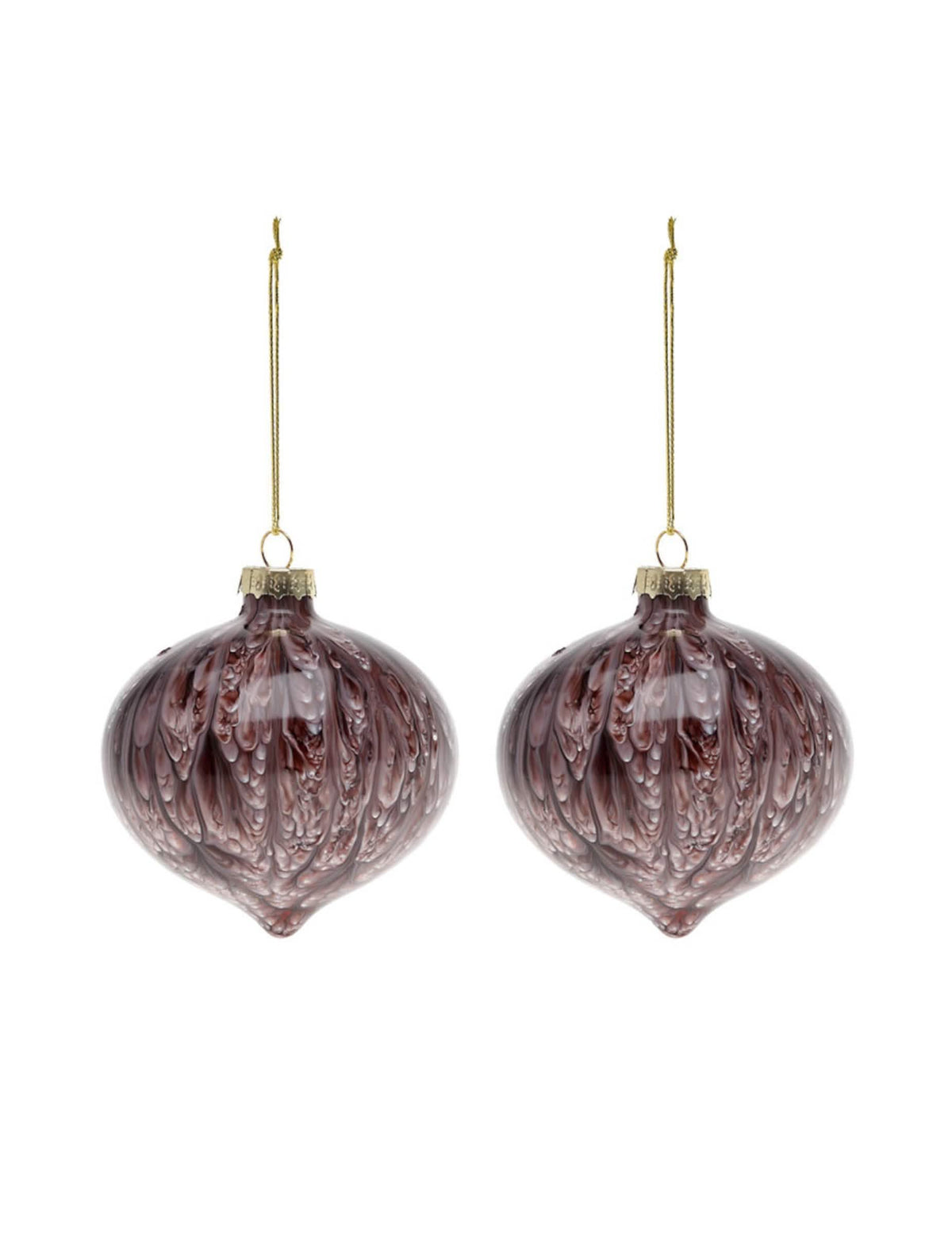 Staklene kuglice u obliku romba s mramornim uzorkom smeđa efekt kore