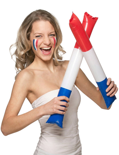 2 bâtons clap clap supporter France pour adulte bleu blanc rouge