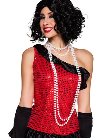 2 ženske ogrlice s bijelim biserom