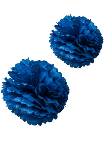 2 pompona od svilenog papira u tamnoplavoj boji 40 i 50 cm viseća dekoracija 