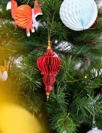 2 Crvene origami suspenzije 13 cm