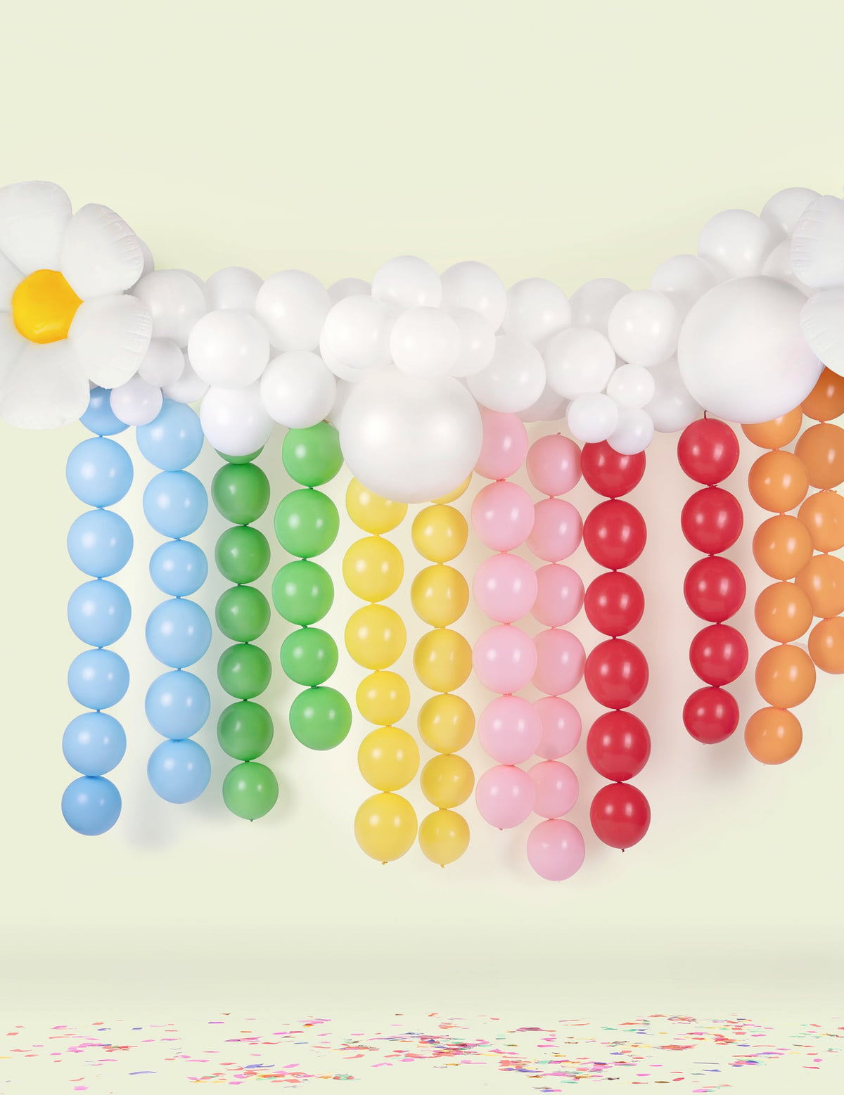 Détail de l'embout de liaison des Ballons à relier rose pastel