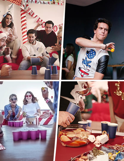 20 američkih šalica koji se može reciklirati ružičasti pastel 53 cl