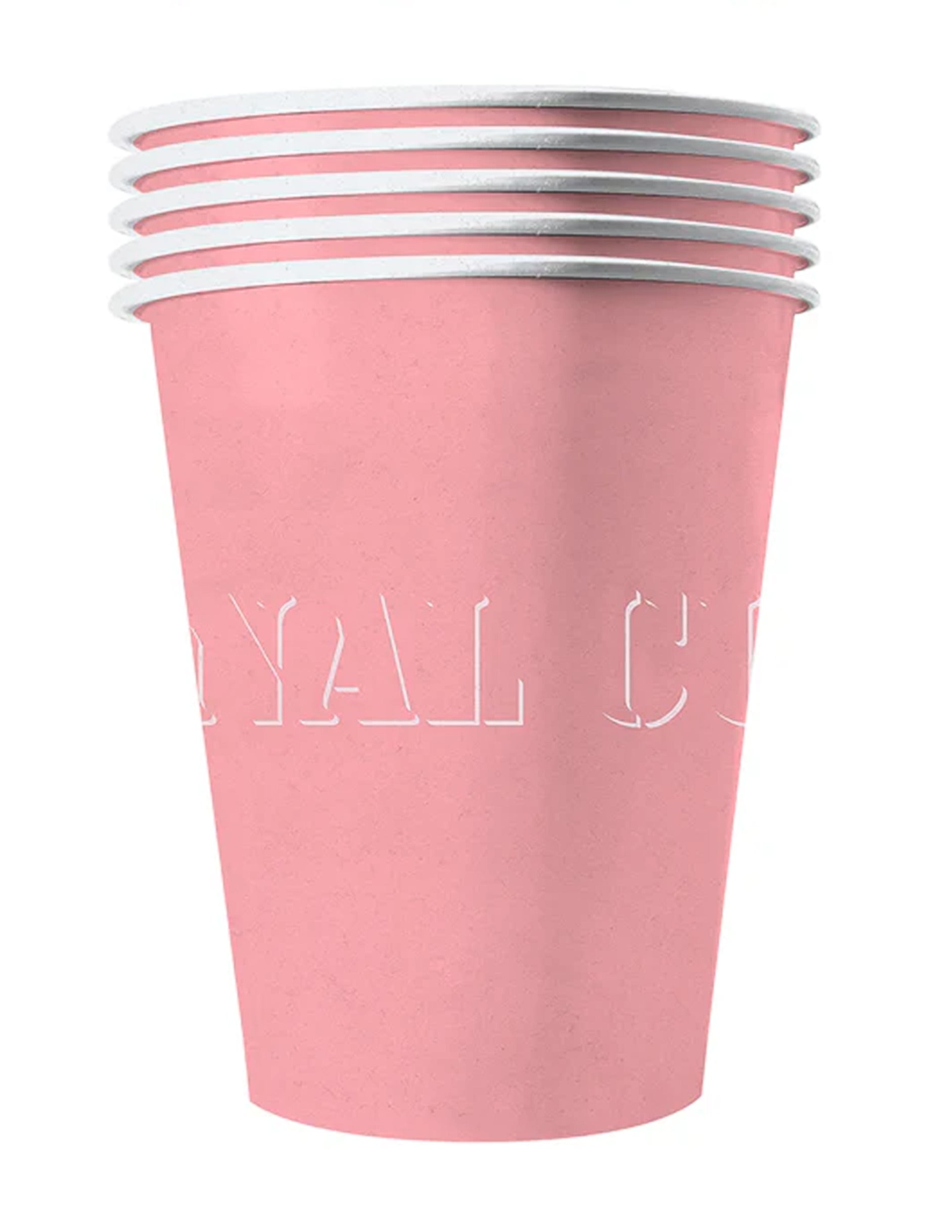 Gobelets américains rose pastel en carton recyclable
