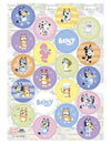 20 Mini jestivih diskova od hostije Bluey i Bingo™ 3,4 cm
