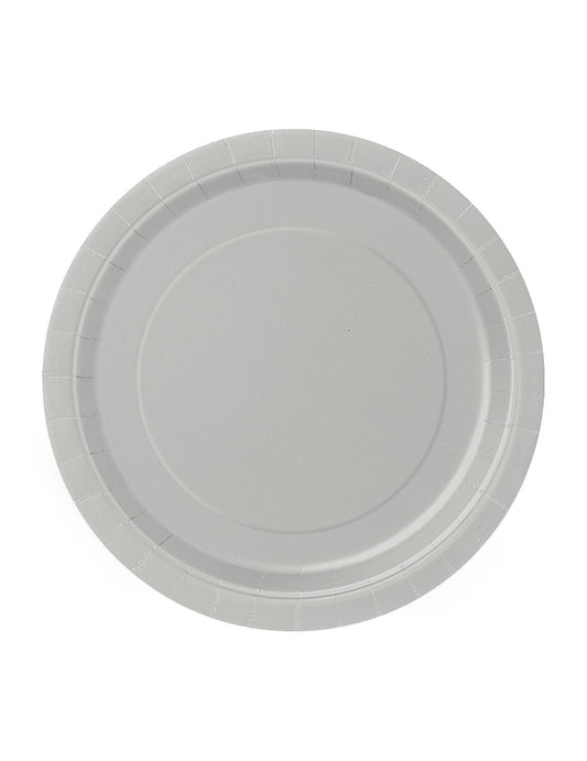 Assiettes en carton pour fête argent
