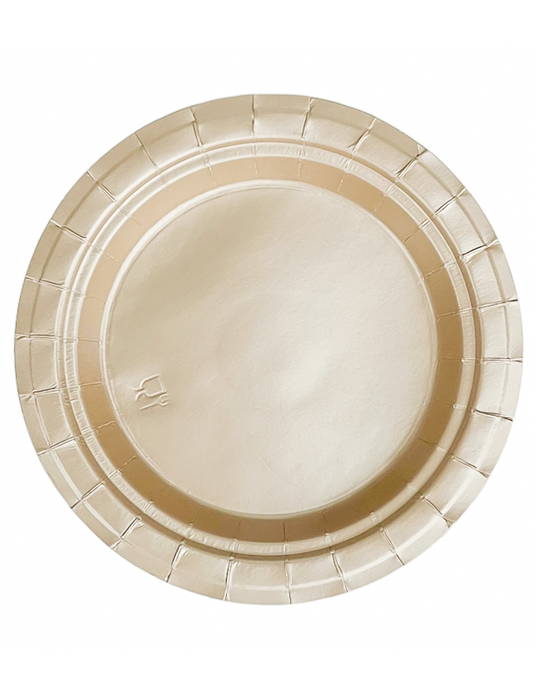 Petites assiettes en carton pour fête doré mat