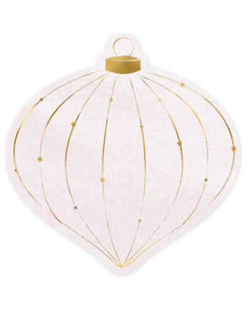20 malih božićnih salveta s kuglicama u puderasto ružičastoj i zlatnoj boji