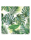 Serviettes en papier Tropical pour fête vert à motifs de feuilles exotiques