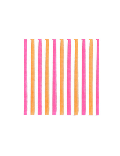 20 malih papirnatih koktel salveta Pink Limonade 24 x 24 cm