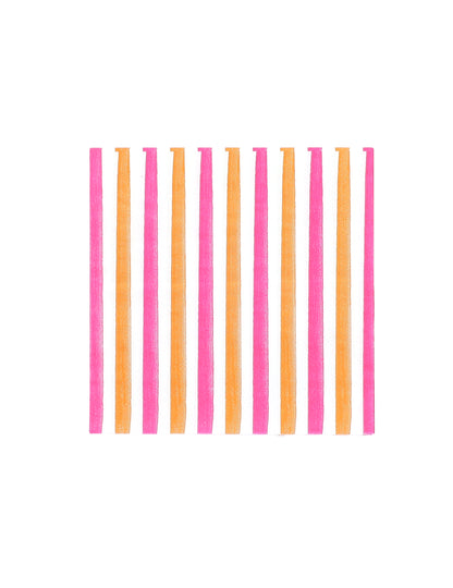 20 malih papirnatih koktel salveta Pink Limonade 24 x 24 cm